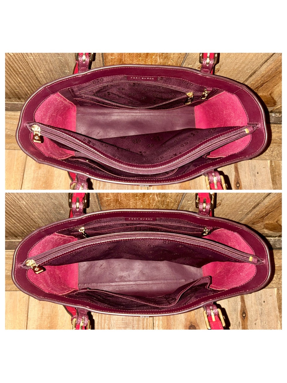 Tory Burch. York Leather Buckle Tote with Free Bag Scarf, Dust Bag & Bag Charm. - Picture 14 of 16